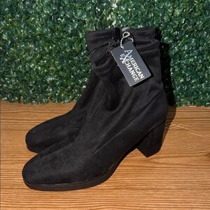 American Exchange Black Heeled Boots